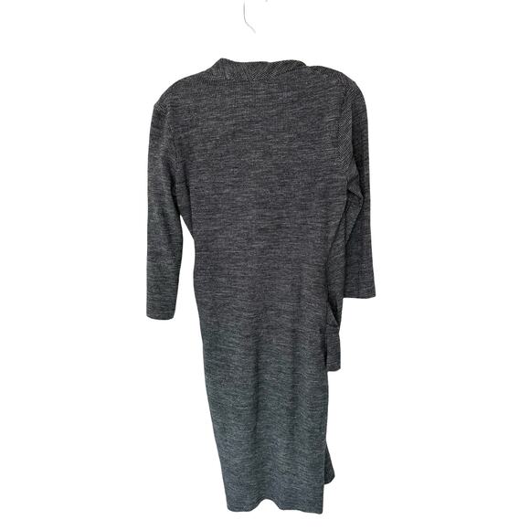 MM Lafleur Gray Speckled Career Office Slimming Casey‎ Faux Wrap Dress Medium - Picture 8 of 11
